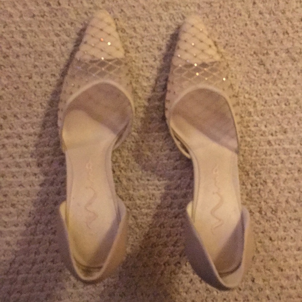 Nina champagne colored sparkle shoes